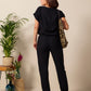 Emma - Black linen: Classic slim leg linen pants