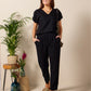 Emma - Black linen: Classic slim leg linen pants