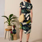 Venice - Tropic Thunder: Classic Midi Collared Shirt dress with Belt