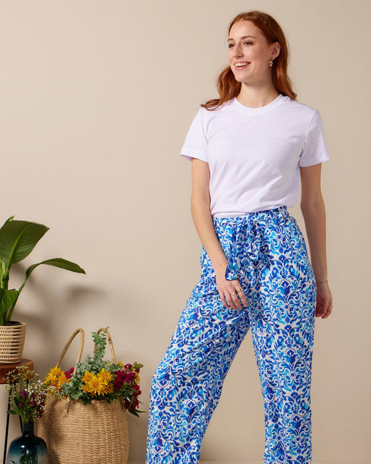 Maple - The Rainy: Wide leg full length pants with tie detail