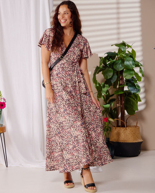 Bonny - Sweet Fields: Maxi Wrap dress