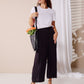 Harper - Black: Culotte Pants with pockets