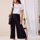 Harper - Black: Culotte Pants with pockets