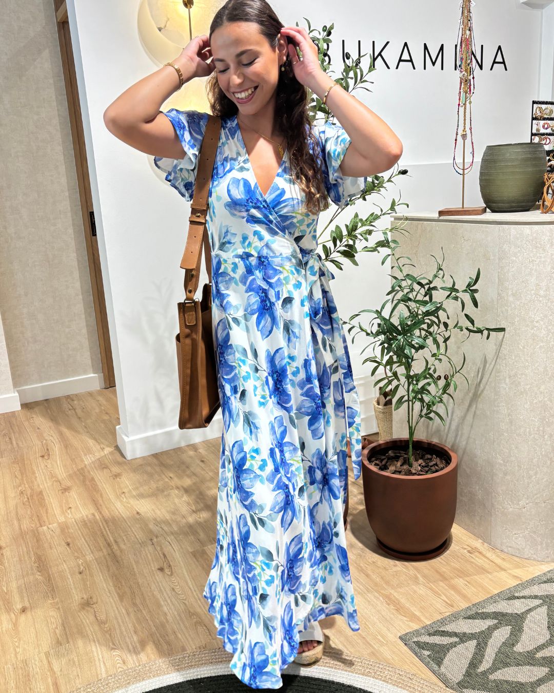 Bonny - Wild Flower: Maxi Wrap dress