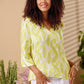 River - Magical Mist: Classic V-neck top with 3/4 sleeves