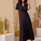 Bonny - Black: Maxi Wrap dress