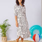 Beauty - Storm Bush: Classic Shirt dress with 3/4 elasticated sleeves