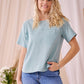 Kaia - Dream Blue: Classic linen top