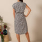 Kyla - Fiesty Leopard: Cap Sleeve Midi dress with detachable belt